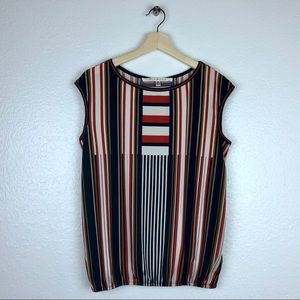 Max Studio striped sprint top